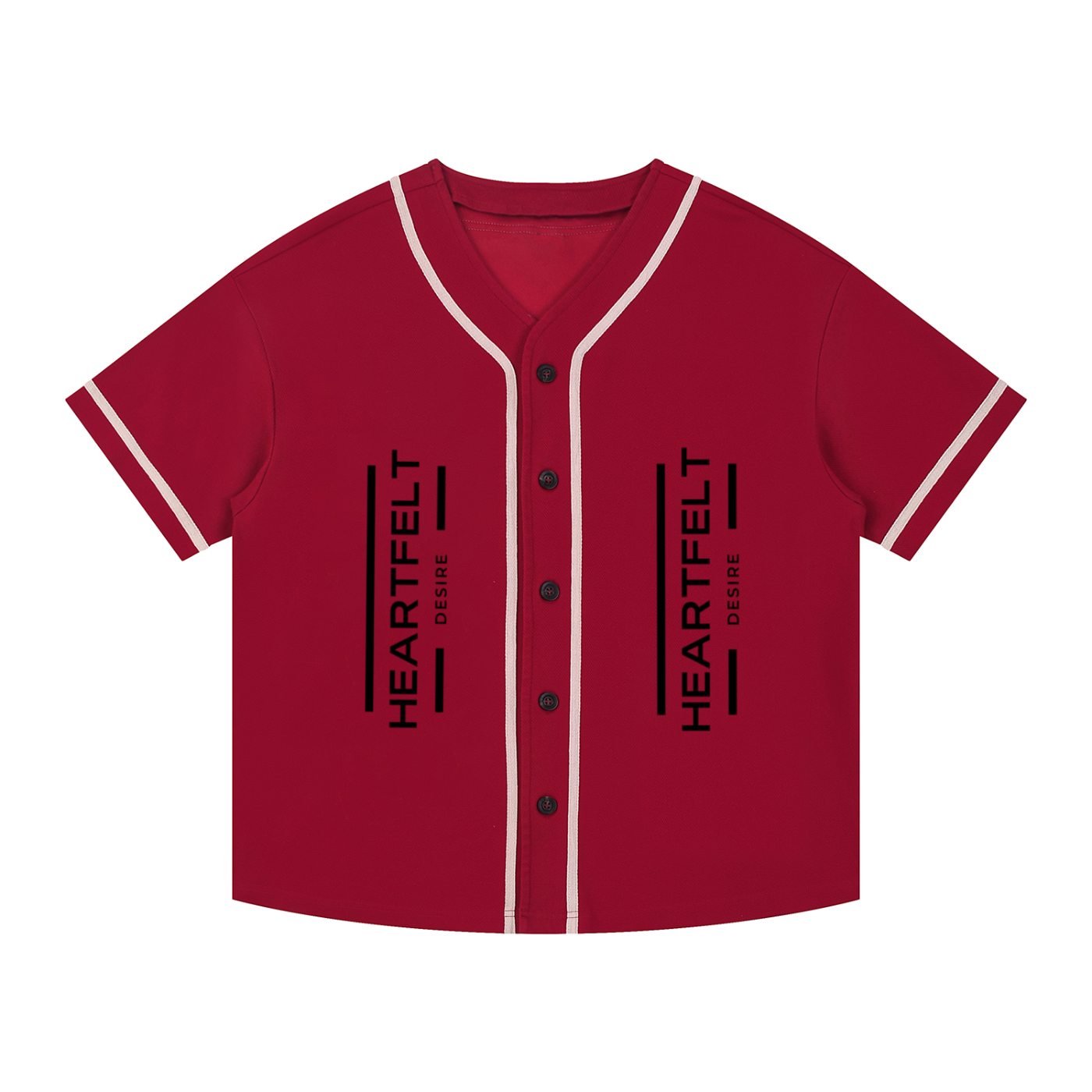 Heartfelt Desire Button-Up Baseball Jersey