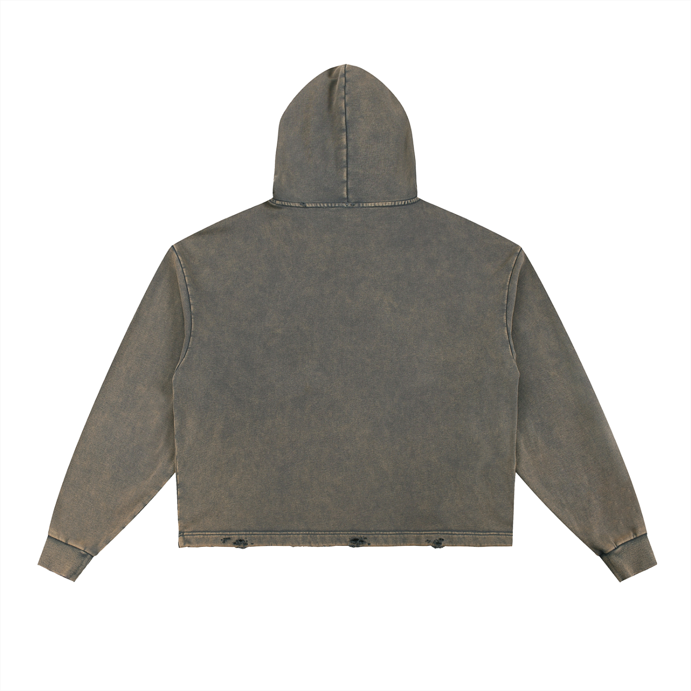 Beautiful Day” Vintage Statement Frayed-Hem Hoodie