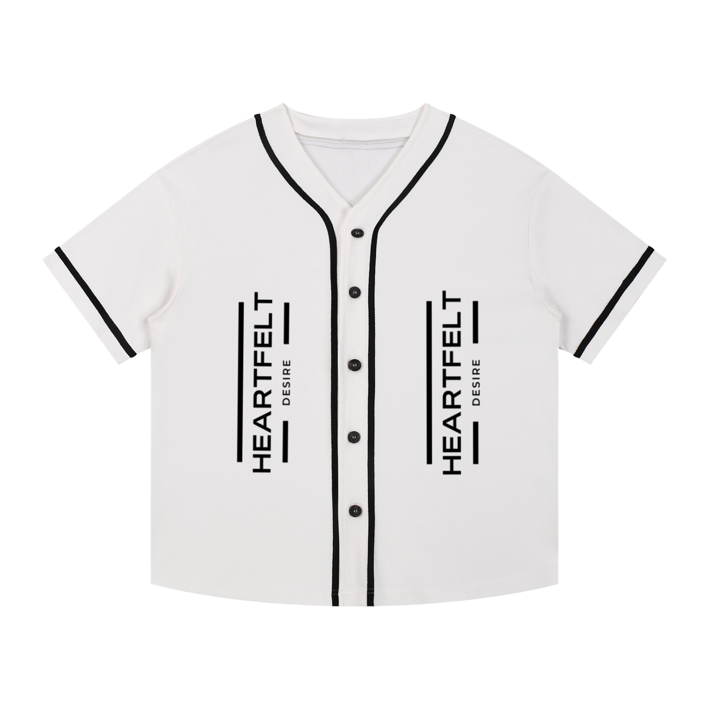 Heartfelt Desire Button-Up Baseball Jersey
