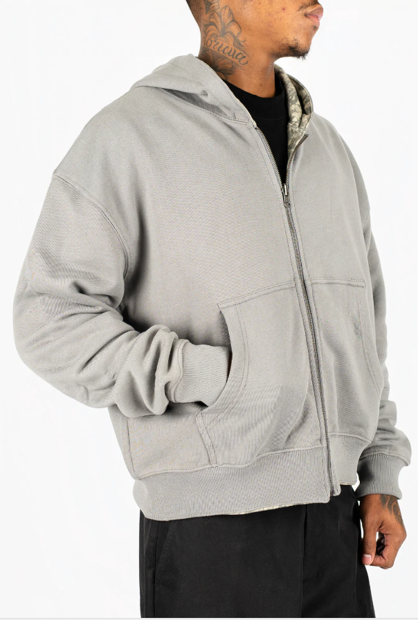 Reversible Camo Zip Up