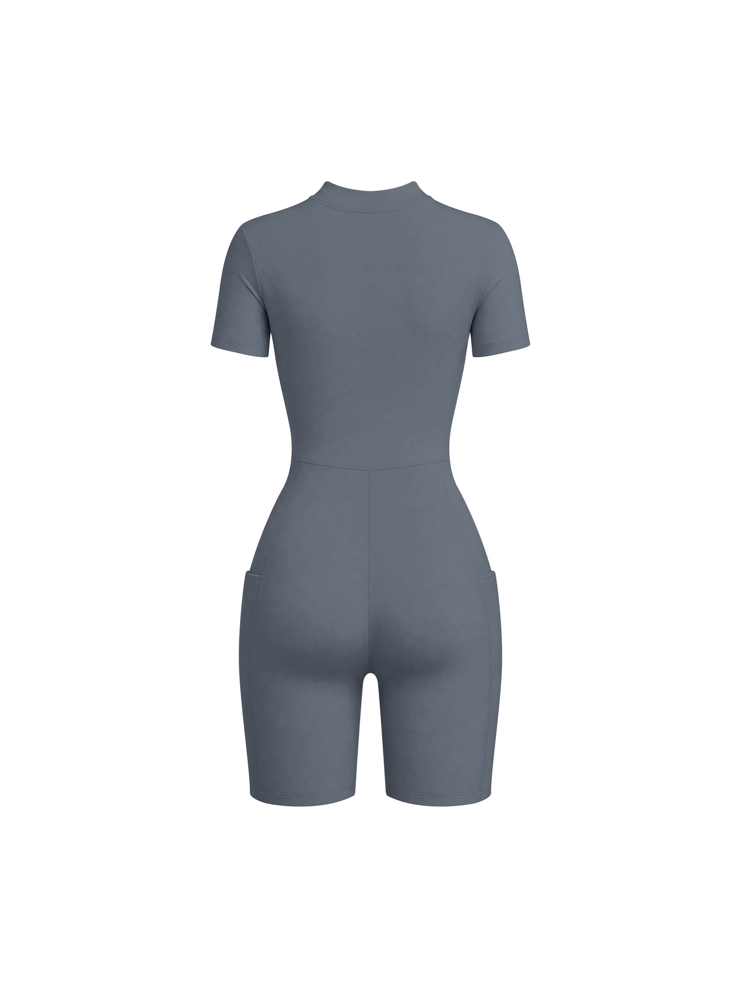 Women's Quarter-Zip Short Sleeve Romper