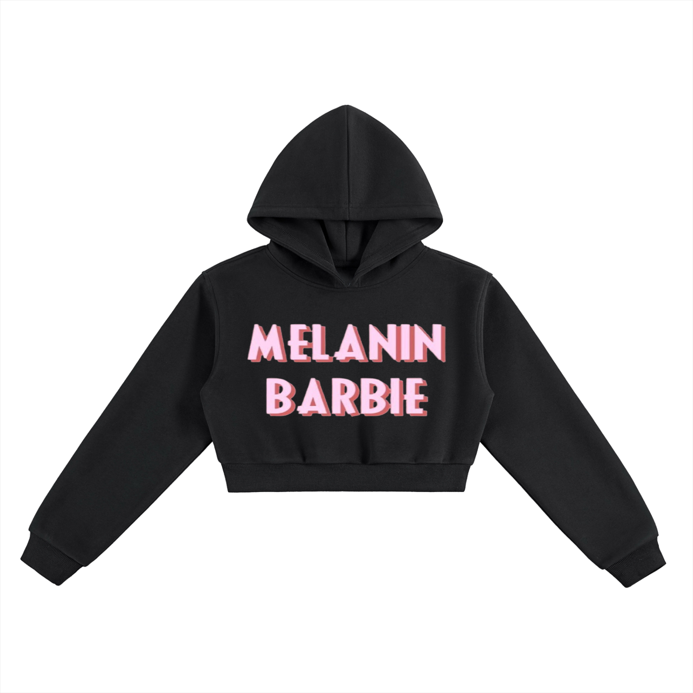 Melanin Barbie Cropped Hoodie