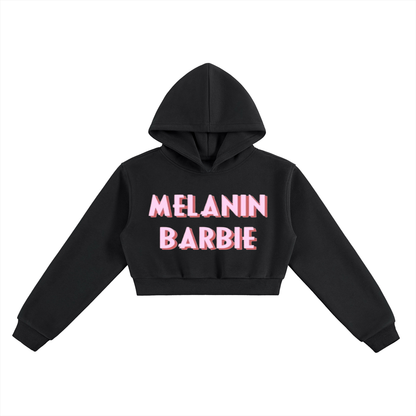 Melanin Barbie Cropped Hoodie