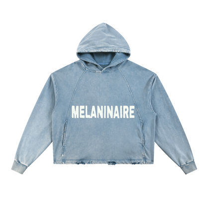 Melaninaire Frayed-Hem Hoodie