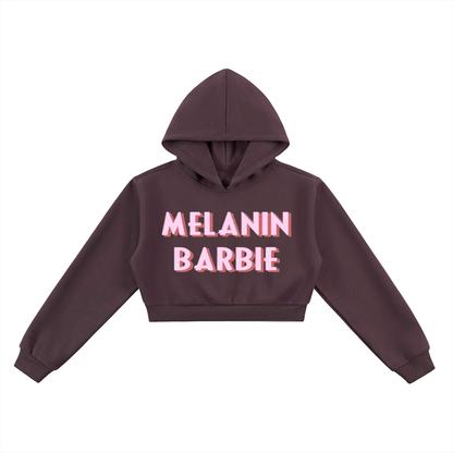 Melanin Barbie Cropped Hoodie