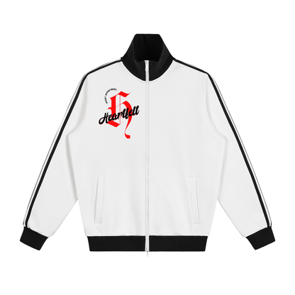 Contrast Side Stripe Fleece Track Jacket