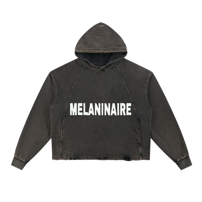 Melaninaire Frayed-Hem Hoodie