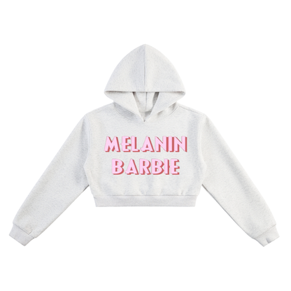 Melanin Barbie Cropped Hoodie