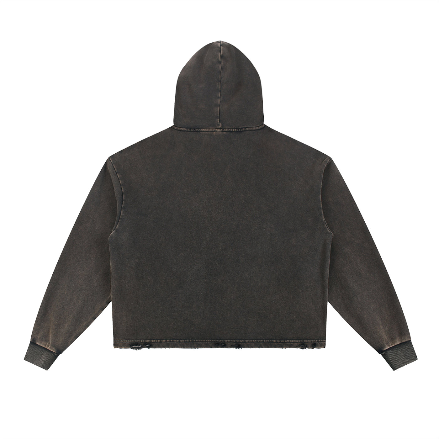Beautiful Day” Vintage Statement Frayed-Hem Hoodie