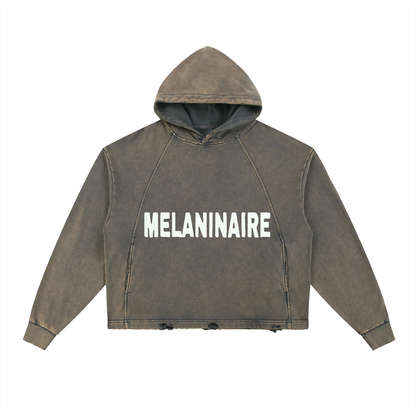 Melaninaire Frayed-Hem Hoodie
