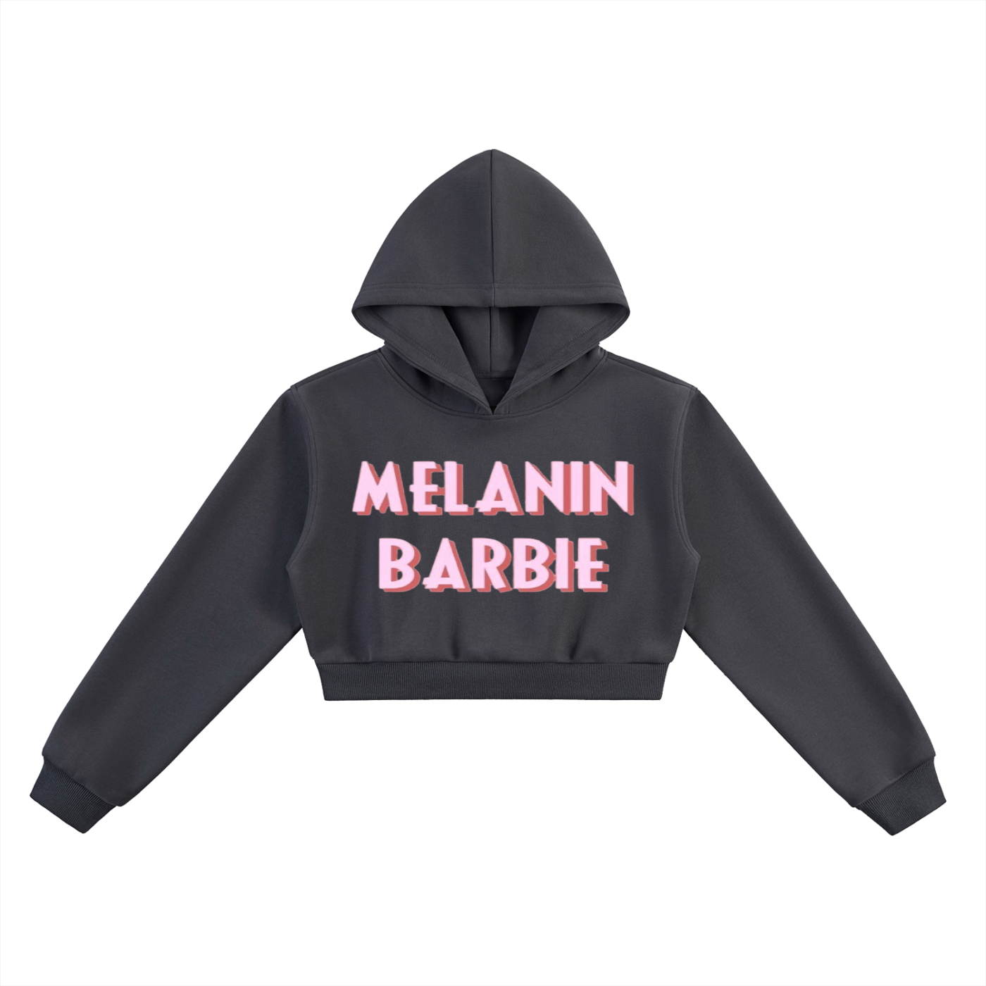 Melanin Barbie Cropped Hoodie
